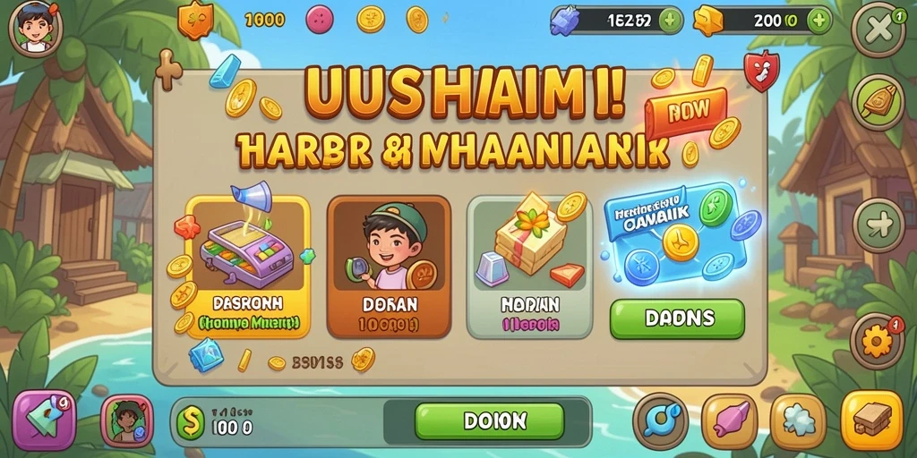 Tangkapan layar menunjukkan fitur upgrade karakter yang menarik.