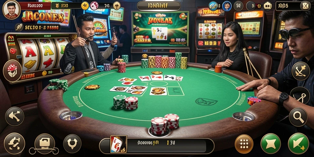 Tangkapan layar yang menampilkan fitur multiplayer dengan teman.